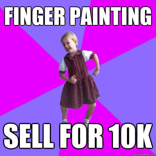 finger painting sell for 10k  