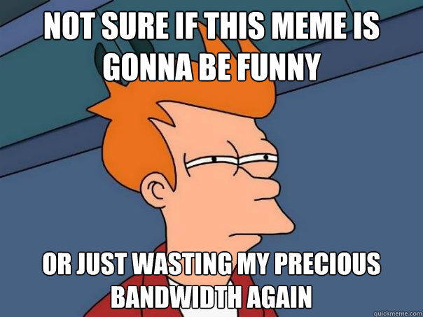 Not sure if this meme is gonna be funny or just wasting my precious bandwidth again  Futurama Fry