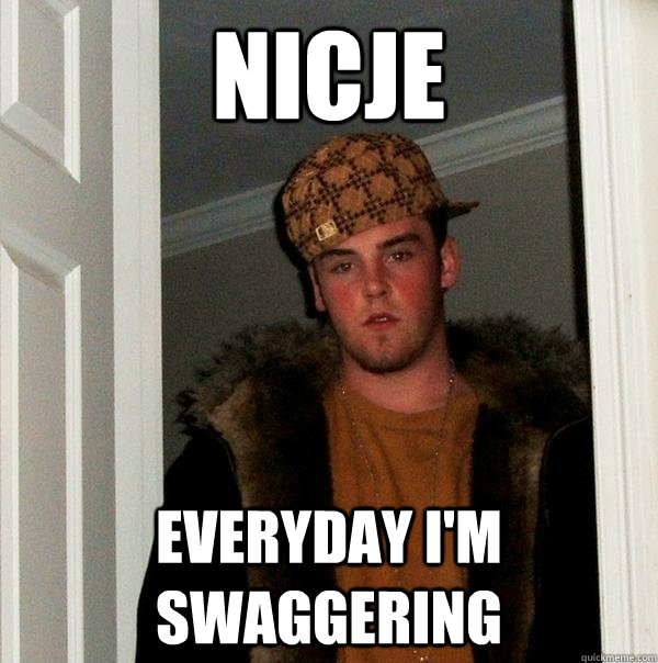 NICJE EVERYDAY I'M Swaggering  Scumbag Steve