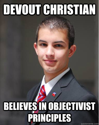 Devout Christian believes in objectivist principles  College Conservative