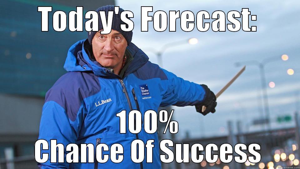 TODAY'S FORECAST: 100% CHANCE OF SUCCESS Misc