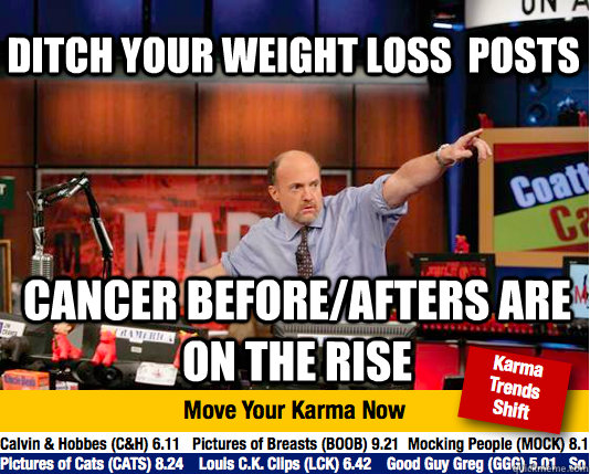 ditch your weight loss  posts cancer before/afters are on the rise - ditch your weight loss  posts cancer before/afters are on the rise  Mad Karma with Jim Cramer