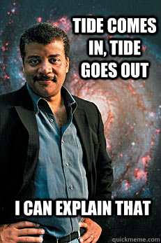 Tide comes in, tide goes out I can explain that  Neil deGrasse Tyson