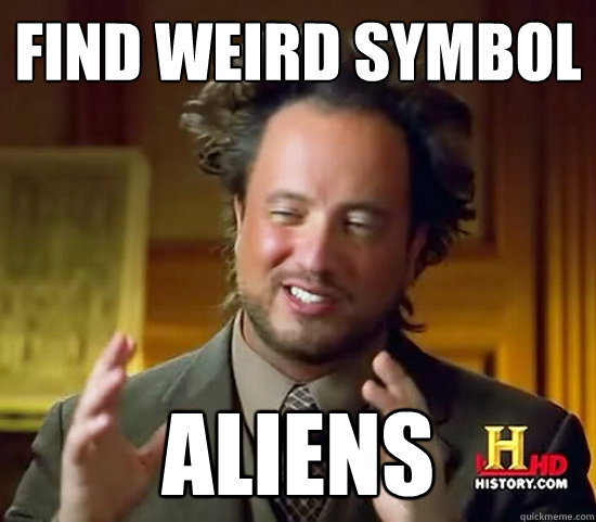 Find weird symbol aliens  Ancient Aliens