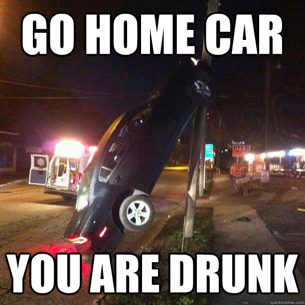 Go home car you are drunk - Go home car you are drunk  you are drunk