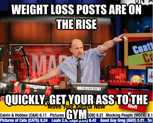 Weight loss posts are on the rise Quickly, get your ass to the gym  Mad Karma with Jim Cramer