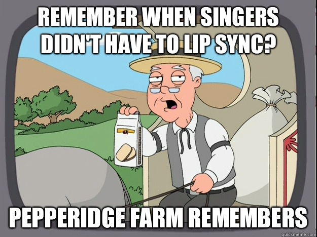 remember when singers didn't have to lip sync? Pepperidge farm remembers  Pepperidge Farm Remembers