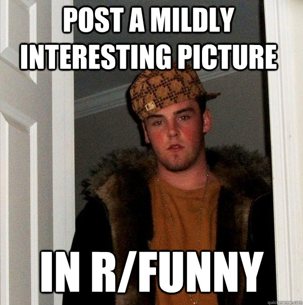 Post a mildly interesting picture in r/funny  Scumbag Steve