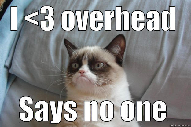 Overheadcha bitches - I <3 OVERHEAD SAYS NO ONE Grumpy Cat