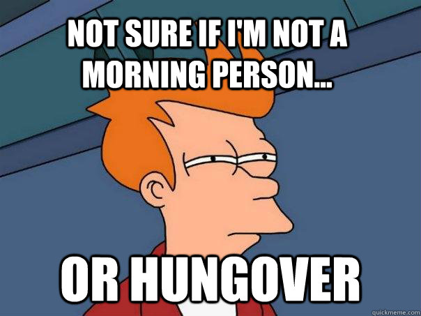 Not sure if i'm not a morning person... Or hungover - Not sure if i'm not a morning person... Or hungover  Futurama Fry