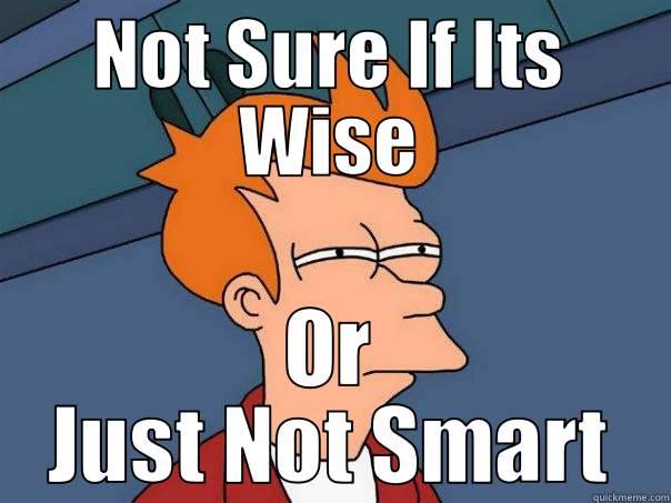 NOT SURE IF ITS WISE OR JUST NOT SMART Futurama Fry