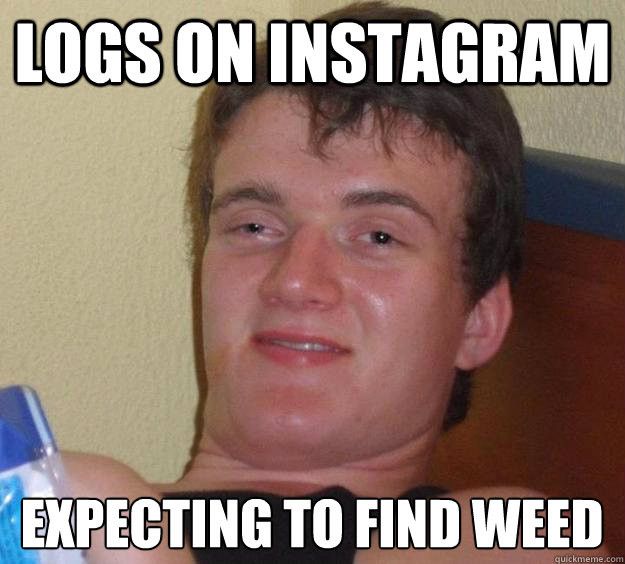 logs on instagram expecting to find weed - logs on instagram expecting to find weed  10 Guy