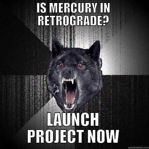 IS MERCURY IN RETROGRADE? LAUNCH PROJECT NOW Insanity Wolf