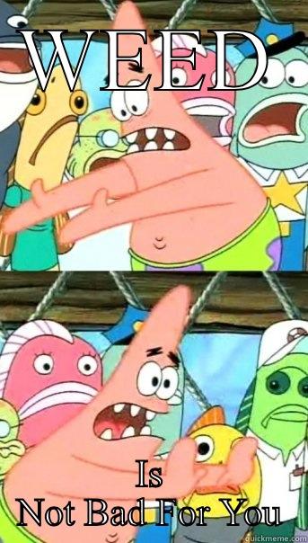 How Many Times Do I Have To Tell You?! - WEED IS NOT BAD FOR YOU Push it somewhere else Patrick