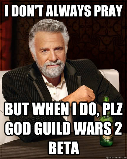 I don't always pray but when I do, plz god Guild Wars 2 beta - I don't always pray but when I do, plz god Guild Wars 2 beta  The Most Interesting Man In The World