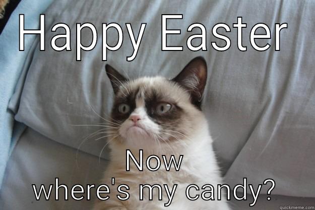 HAPPY EASTER NOW WHERE'S MY CANDY? Grumpy Cat