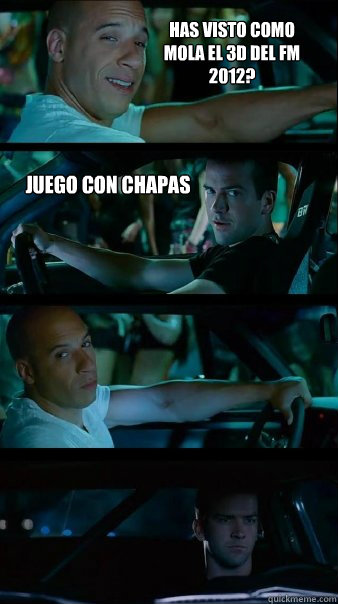 ¿Has visto como mola el 3D del FM 2012? Juego con chapas   Fast and Furious