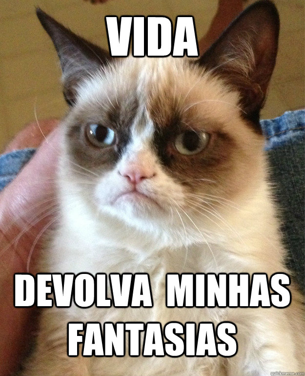 VIDA DEVOLVA  MINHAS FANTASIAS  Grumpy Cat