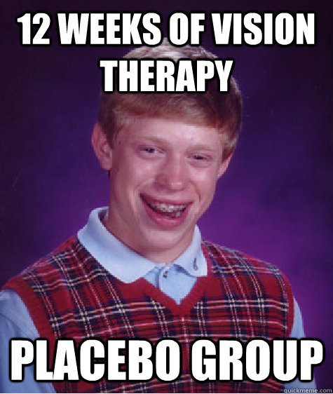 12 weeks of vision therapy placebo group - 12 weeks of vision therapy placebo group  Bad Luck Brian