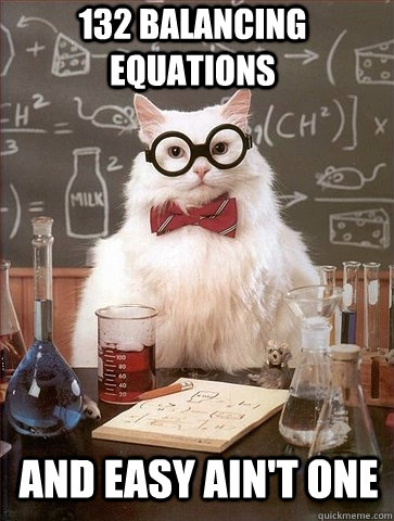 132 Balancing Equations And easy ain't one  Chemistry Cat