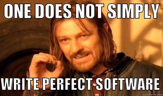  ONE DOES NOT SIMPLY   WRITE PERFECT SOFTWARE Boromir