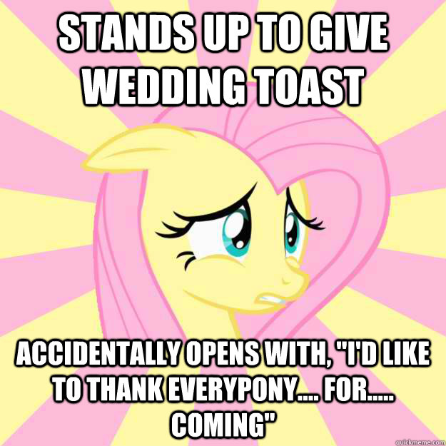 stands up to give wedding toast accidentally opens with, 