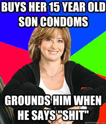 buys her 15 year old son condoms grounds him when he says 