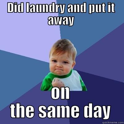 Laundry service - DID LAUNDRY AND PUT IT AWAY ON THE SAME DAY Success Kid