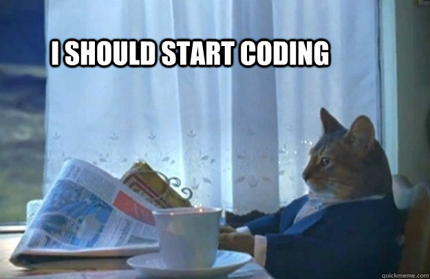 I should start coding - I should start coding  Sophisticated Cat