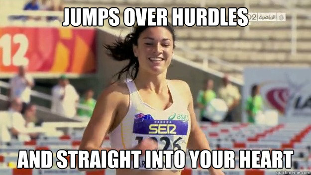 Jumps over hurdles And straight into your heart - Jumps over hurdles And straight into your heart  ridiculously photogenic hurdler