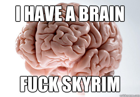 I HAVE A BRAIN FUCK SKYRIM   Scumbag Brain