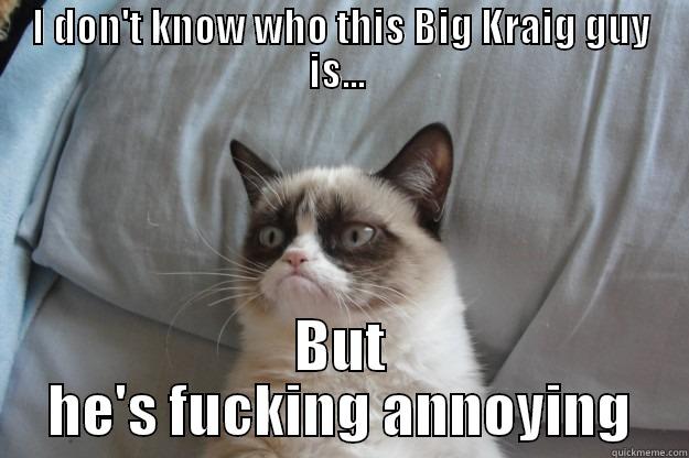 I DON'T KNOW WHO THIS BIG KRAIG GUY IS...  BUT HE'S FUCKING ANNOYING Grumpy Cat