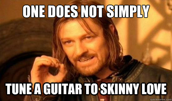 One Does Not Simply Tune a guitar to skinny love  Boromir