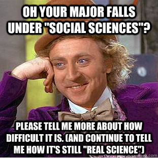 Oh your major falls under 