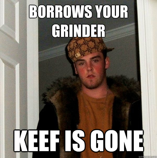 BORROWS YOUR GRINDER KEEF IS GONE  Scumbag Steve