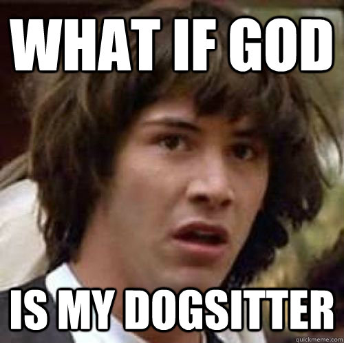 What if God Is my dogsitter  conspiracy keanu