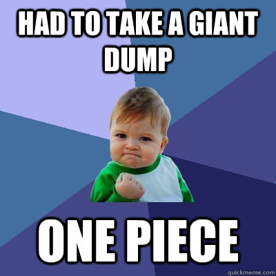 Had to take a giant dump One piece  Success Kid