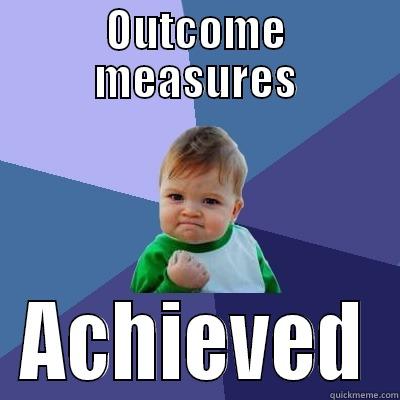 OUTCOME MEASURES ACHIEVED Success Kid