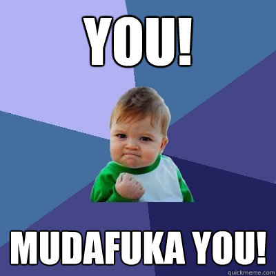 You! MUDAFUKA YOU!  Success Kid