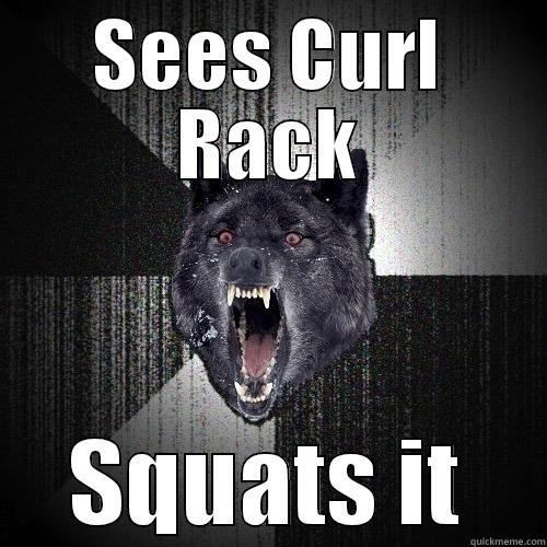 SEES CURL RACK SQUATS IT Insanity Wolf