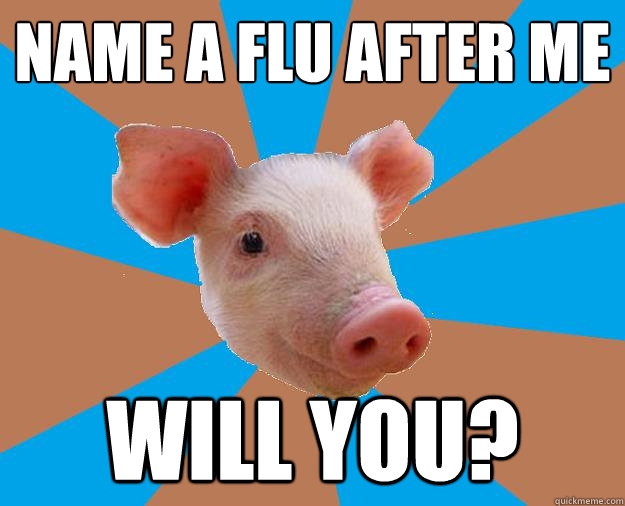 Name a flu after me will you?  Public Health Piglet