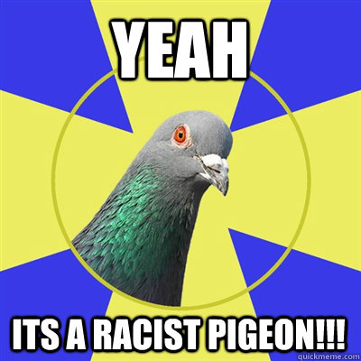 Yeah Its a Racist Pigeon!!! - Yeah Its a Racist Pigeon!!!  Religion Pigeon