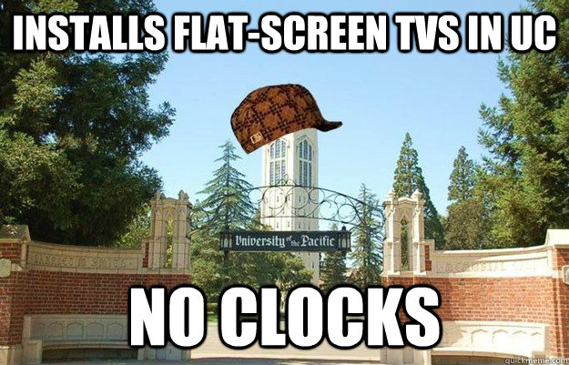 Installs flat-screen TVs in UC NO CLOCKS  