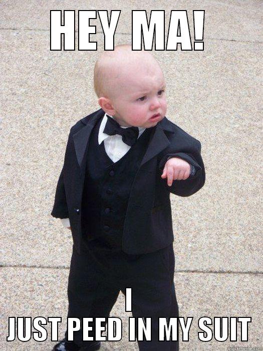 BABY KINGPIN FROM MARVEL - HEY MA! I JUST PEED IN MY SUIT Baby Godfather