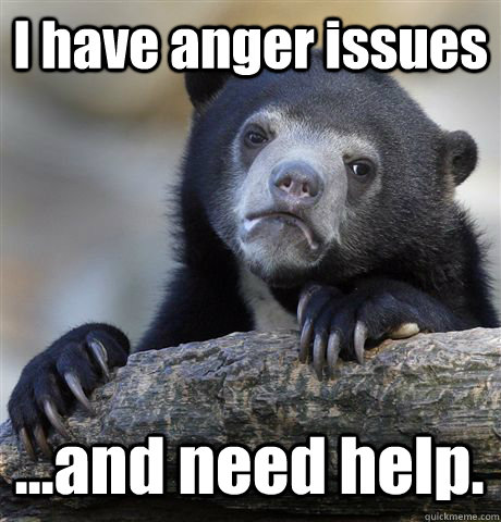 I have anger issues ...and need help.  Confession Bear