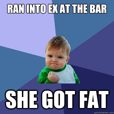 Ran into ex at the bar she got fat - Ran into ex at the bar she got fat  Success Kid