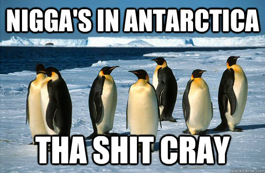 Nigga's in Antarctica Tha shit cray  Niggas in Antarctica