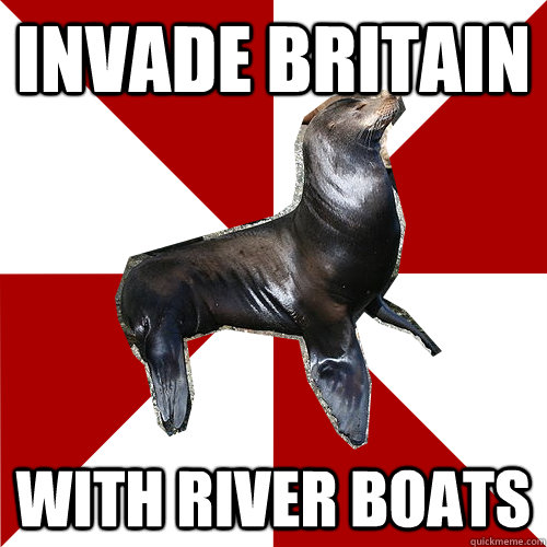 Invade Britain With river boats  