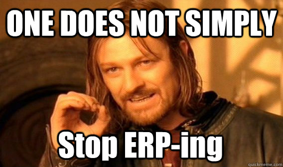 ONE DOES NOT SIMPLY Stop ERP-ing  One Does Not Simply