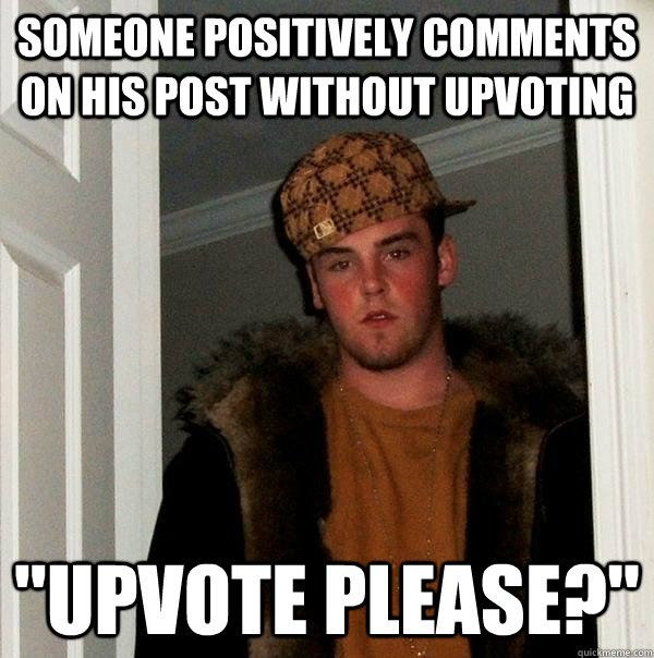 Someone positively comments on his post without upvoting 